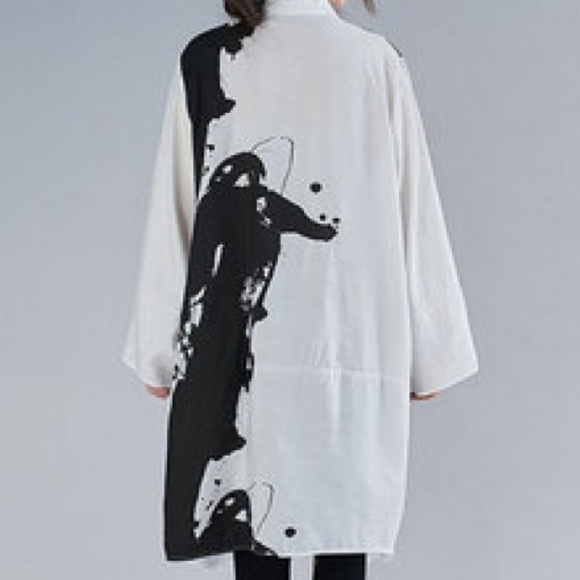 Stella Marina Long Relaxed Button-Front Shirt - Picture 2 of 10